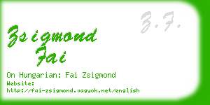 zsigmond fai business card